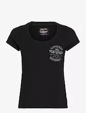 Lo-fi Biker Scoop Neck Tee Superdry Black