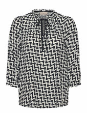 Blouse From Freequent In A Soft Material With Jacquard Pattern And Allover Print Free/quent Black