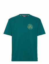 Front And Back Artwork Relaxed Fit T-shirt Scotch & Soda Green