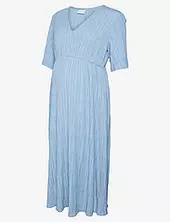 Mlrosana 2/4 Wo Midi Dress Mamalicious Blue