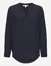 Blouse Made Of Lenzing™ Ecovero™ Viscose Esprit Casual Blue