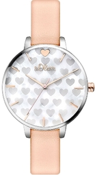 S.oliver Dameur So-3474-lq S.oliver Classic Sølvfarvet/læder Ø36 Mm