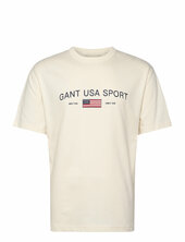 Graphic T-shirt Gant Cream