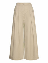 Cotton Pleated Trousers Mango Beige