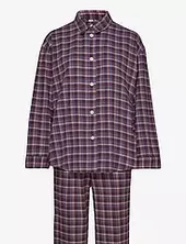 Flannel Pyjamas Set Becksöndergaard Burgundy
