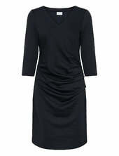 Kaindia V-neck 3/4 Sl Dress Kaffe Black