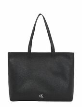 Minimal Monogram Slim Tote34 T Calvin Klein Black