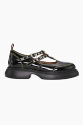 Everyday Butterfly Mary Jane Naplack S2928 - Black/yellow - Ganni - Sort 41