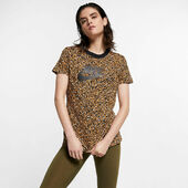 Nike Sportswear Print Ss Top Damer Tøj Gul Xs