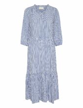 Crtiah Flounce Dress Cream Blue