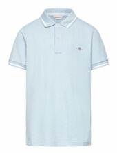 Contrast Tipping Ss Pique Rugger Gant Blue