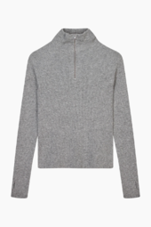 Fine Merino Ida Knit - Grey Melange - Mads Nørgaard - Grå L