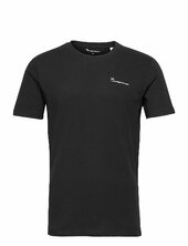 Regular Trademark Chest Print T-shi Knowledge Cotton Apparel Black