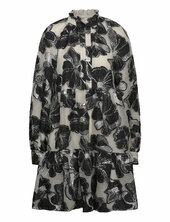 Tier Voluminous Ruffle Mini Dress, Stine Goya Black