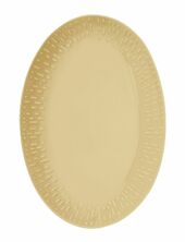Confetti Oval Dish W/relief 1 Pcs. Giftbox Aida Yellow