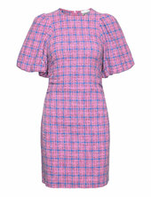 Check Suiting Mini Dress Ganni Pink