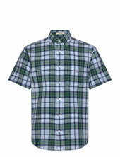 Reg Cotton Linen Check Ss Shirt Gant Green