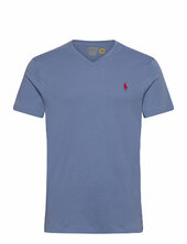 Custom Slim Fit Jersey V-neck T-shirt Polo Ralph Lauren Blue