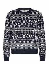 Onlxmas Winter Ls O-neck Knt Only Navy