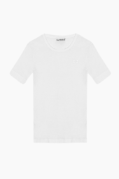 Soft Cotton Rib Short Sleeve T-shirt T3941 - Bright White - Ganni - Hvid M
