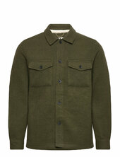 Akoscar Boiled Wool Overshirt Anerkjendt Green
