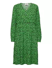 Chakra Canary Dress Aop Mads Nørgaard Green
