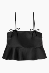 Duchesse Satin Top F9702 - Black - Ganni - Sort Xl