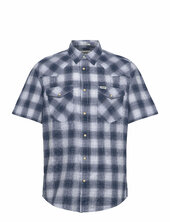 Ss Western Shirt Wrangler Navy