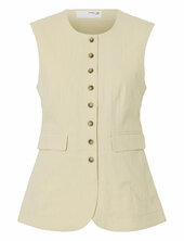 Slfiluna Sl Butt D Pocket Vest B Selected Cream