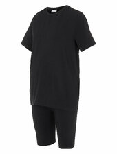 Mlsally Solid T-shirt & Shorts Set Noos Mamalicious Black