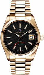 Gant Herreur G161005 Eastham Sort/gul Guldtonet Stål Ø42 Mm