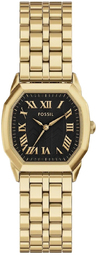 Fossil Dameur Es5433 Harlow Sort/gul Guldtonet Stål