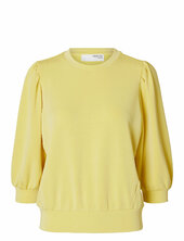 Slftenny 3/4 Sweat Top Noos Selected Yellow