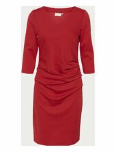 Kaindia V-neck 3/4 Sl Dress Kaffe Red