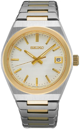 Seiko Dameur Sur578p1 Sport Hvid/gul Guldtonet Stål Ø34 Mm