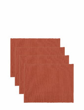 Uni Place Mat Rib 4-pack Linum Red