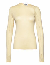 Long-sleeve Asymmetrical Top Hope Yellow