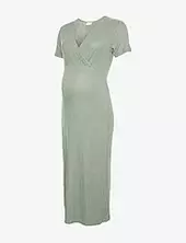 Mltrinity Tess Ss Jrs Midi Dress 2f Noos Mamalicious Green
