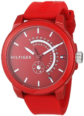 Tommy Hilfiger Herreur 1791480 Denim Rød/gummi Ø44 Mm