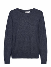 Viril O-neck L/s Knit Top - Noos Vila Navy