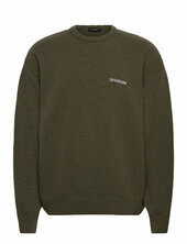 Logo Relaxed Knit Sweater Han Kjøbenhavn Khaki