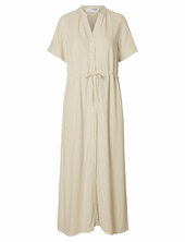 Slfviva-damina Ss Ankle Sun Dress Noos Selected Cream