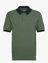 Structured Knitted Solid Polo Scotch & Soda Green