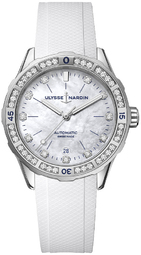 Ulysse Nardin Dameur 8163-182b-3-10 Diver Hvid/gummi Ø39 Mm