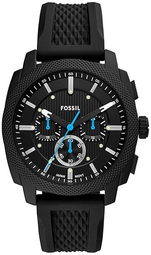Fossil Herreur Fs6099 Machine Sort/gummi Ø44 Mm