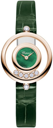 Chopard Dameur 209415-5002 Happy Diamonds Grøn/læder Ø25.8 Mm