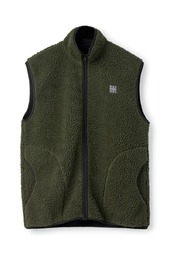 H2o - Vest - Basic Langli Pile Waist Coat - 3020 - Army (levering Midt September)