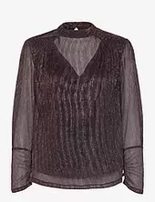 Lurex High Neck Top Scotch & Soda Burgundy