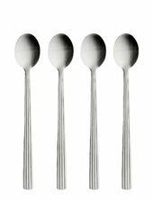 Raw Cafe Latte Spoon Matte Steel 4 Pcs Giftbox Aida Silver