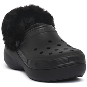 Træsko Crocs  Blk Classic Platform Fuzz Lined Cg